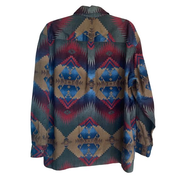 Jones New York Womens Jacket Size Large Multicolor Sport Western Aztec Shacket - Picture 12 of 12